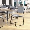Flash Furniture HERCULES Series Stacking Chair With Sled Base, Gray/Black Frame