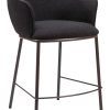 Glamour Home Beckett Faux Leather Dining Accent Chair, Brown/Black 3