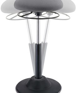 Kore Design™ Office Adjustable Pivot Stool, Gray, KDOP5023BB 2