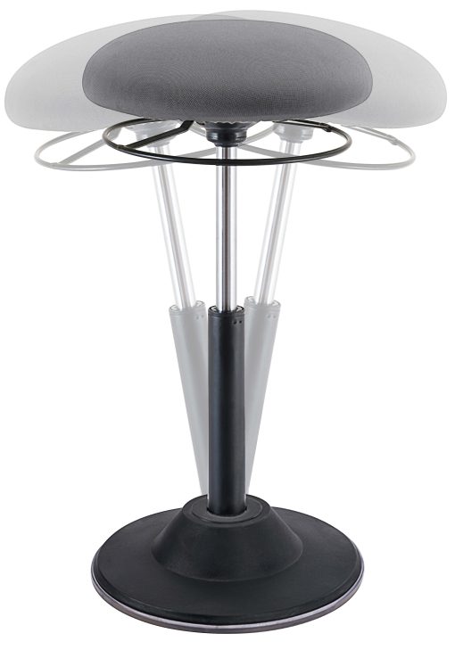 Kore Design™ Office Adjustable Pivot Stool, Gray, KDOP5023BB - Image 2