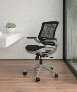 Flash Furniture Mesh Mid-Back Executive Office Chair, Black/Graphite Silver