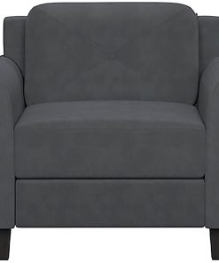 Lifestyle Solutions Hanson Microfiber Chair, Dark Gray