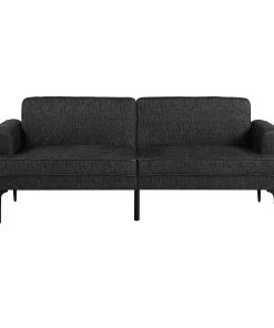 Serta Preston Polyester Convertible Sofa, 34-5/16”H x 83-1/8”W x 30-5/16”D, Black