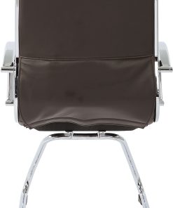 Office Star™ SPX23595C Faux Leather Mid-Back Guest Chair, Espresso 2