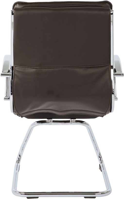 Office Star™ SPX23595C Faux Leather Mid-Back Guest Chair, Espresso - Image 2