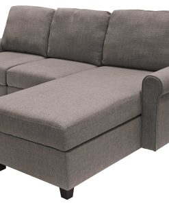 Serta® Copenhagen Reclining Sectional With Storage Chaise, Right, Gray/Espresso