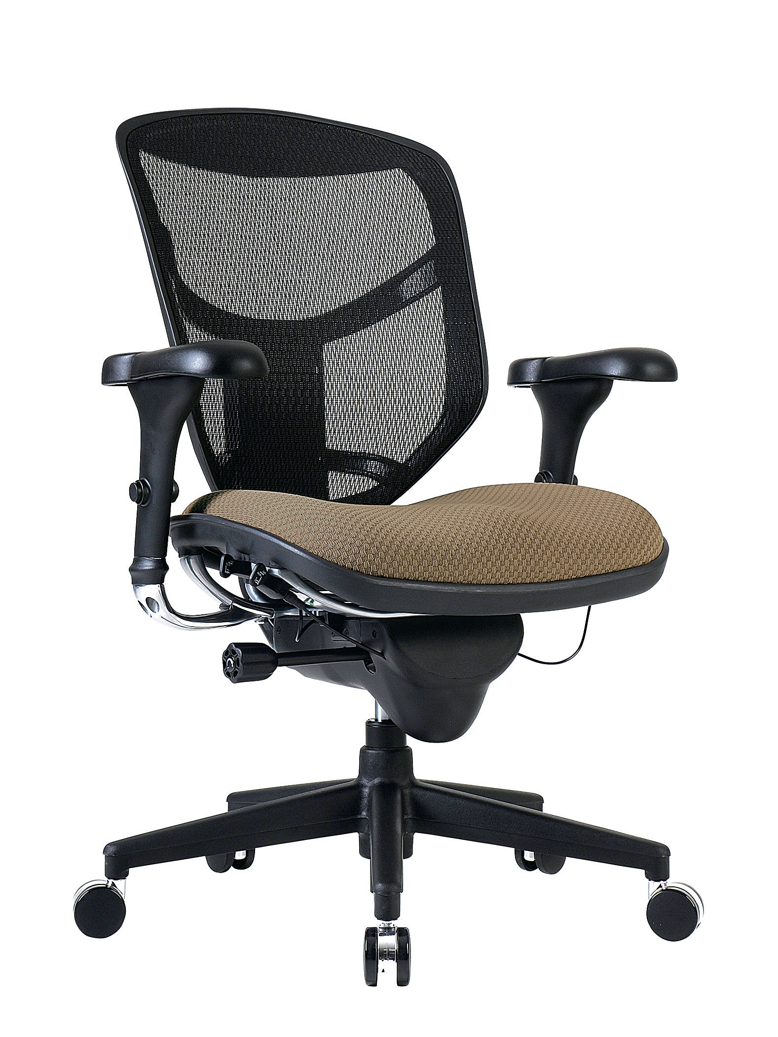 WorkPro® Quantum 9000 Series Ergonomic Mesh/Premium Fabric Mid-Back Chair, Black/Beige, BIFMA Compliant WorkPro® Quantum 9000 Series Ergonomic Mesh/Premium Fabric Mid-Back Chair, Black/Beige, BIFMA Compliant