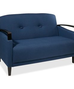 Ave Six Main Street Loveseat, Woven Indigo/Espresso 2