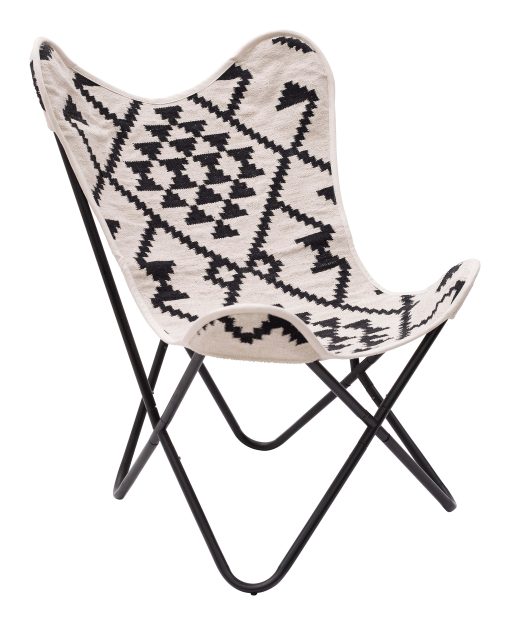 Zuo Rabat Accent Chair, Beige/Black