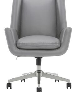 Serta® SitTrue™ Montair Faux Leather Mid-Back Manager Office Chair, Gray 2