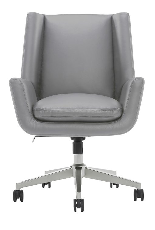 Serta® SitTrue™ Montair Faux Leather Mid-Back Manager Office Chair, Gray - Image 2