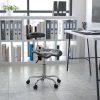 Glamour Home Barto Metal Barstools With Back, Black, Set Of 2 Barstools 4