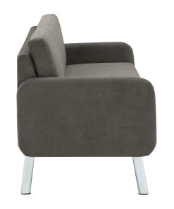 Office Star Lounge Sofa, 33-1/2”H x 63-1/2”W x 28-3/4”D, Charcoal 2