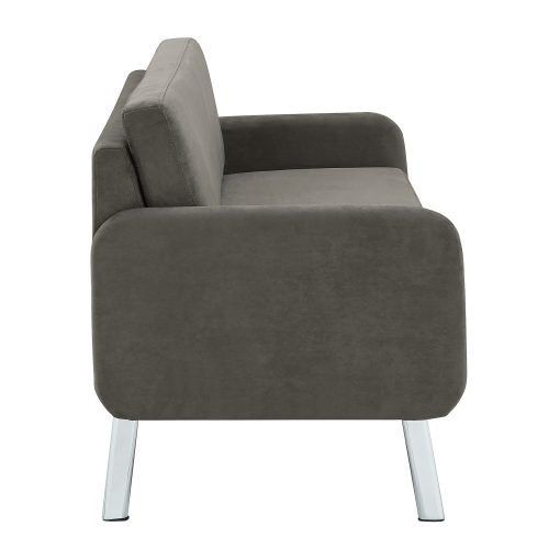 Office Star Lounge Sofa, 33-1/2”H x 63-1/2”W x 28-3/4”D, Charcoal - Image 2