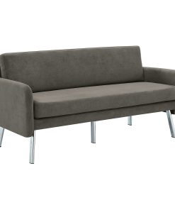 Office Star Lounge Sofa, 33-1/2”H x 63-1/2”W x 28-3/4”D, Charcoal