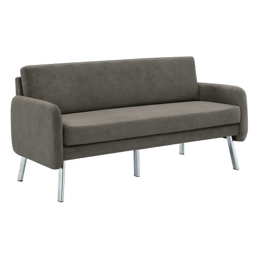 Office Star Lounge Sofa, 33-1/2”H x 63-1/2”W x 28-3/4”D, Charcoal