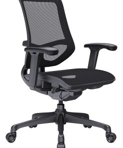 WorkPro® 1000 Series Ergonomic Mesh/Mesh Mid-Back Task Office Chair, Black/Black, BIFMA Compliant
