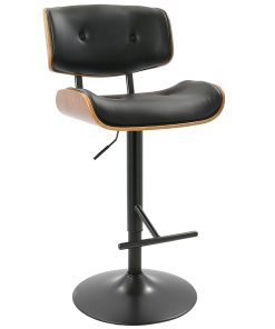 LumiSource Lombardi Bar Stool, Black/Walnut 2