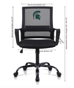 Imperial NCAA Mesh Mid-Back Task Chair, Michigan State University 2