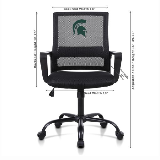 Imperial NCAA Mesh Mid-Back Task Chair, Michigan State University - Image 2