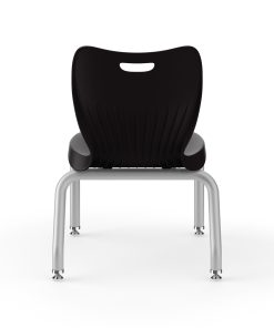 HON Smartlink 4-Leg Plastic Stackable Chairs, Onyx, Set Of 4 Chairs 2
