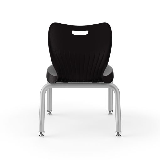 HON Smartlink 4-Leg Plastic Stackable Chairs, Onyx, Set Of 4 Chairs - Image 2