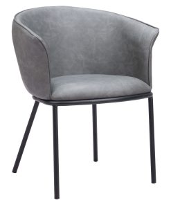 Zuo Garston Dining Accent Chair, Gray