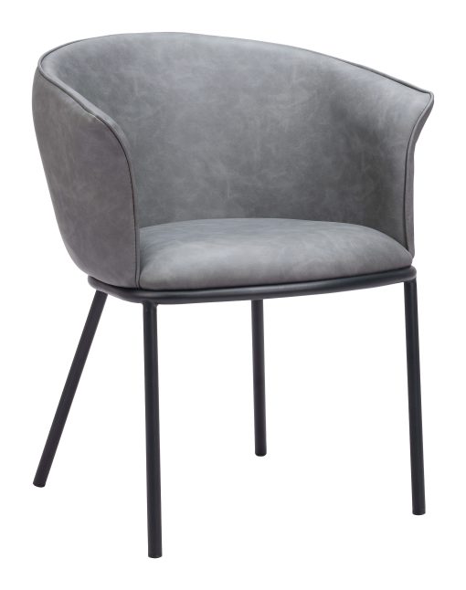 Zuo Garston Dining Accent Chair, Gray