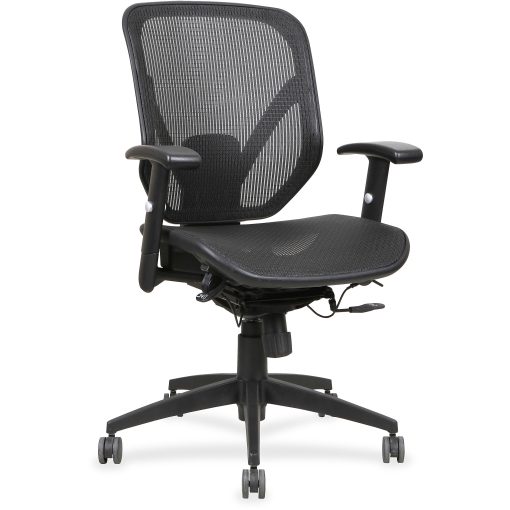 Lorell® Executive Mesh Mid-Back Chair, Black - Image 2