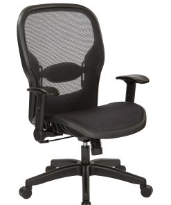 Office Star™ Space Seating 23 Series Air Grid® Mid-Back Manager's Chair, Black