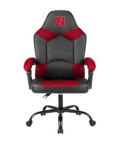 Imperial NCAA Adjustable Oversized Vinyl High-Back Office Task Chair, University Of Nebraska