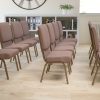 Elama Faux Leather Tufted Bar Stool, Red/Chrome 4