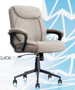 Click365 Transform 1.0 Mid-Back Fabric Manager’s Chair, Beige 2