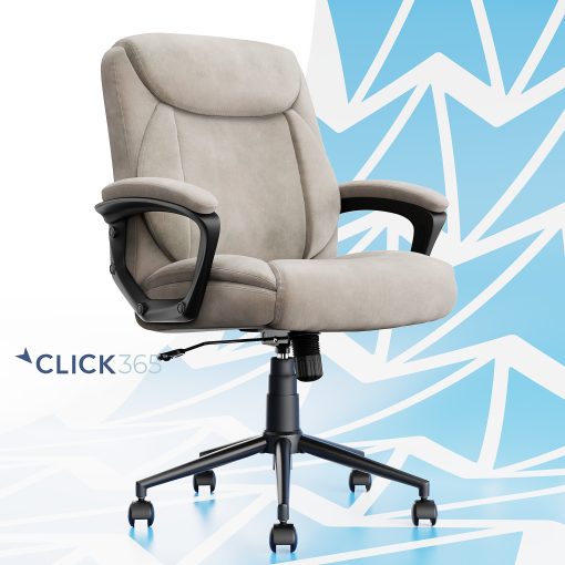 Click365 Transform 1.0 Mid-Back Fabric Manager's Chair, Beige - Image 2