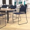 MooreCo Hierarchy Armless Chair, 14″ Seat Height, Orange 3