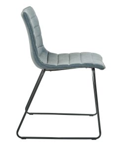 Office Star Halo Faux Leather Stacking Chairs, Blue/Black, Set Of 2 Chairs 2