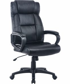 Lorell® SOHO Ergonomic Bonded Leather High-Back Executive Chair, Black 2