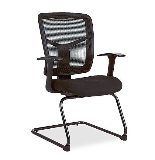 Lorell® Ergonomic Mesh Guest Chair, Black - Image 2
