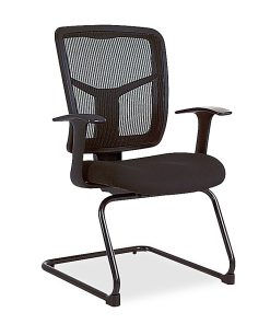 Lorell® Ergonomic Mesh Guest Chair, Black