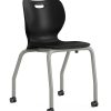 Boss Office Products Fabric Deluxe Posture Task Chair With Loop Arms, Burgundy/Black 4