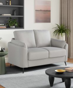 Lifestyle Solutions Birmingham Polyester Loveseat, 34-5/8”H x 55-1/2”W x 31-1/8”D, Smoke 2