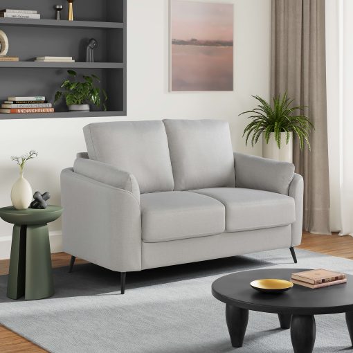Lifestyle Solutions Birmingham Polyester Loveseat, 34-5/8”H x 55-1/2”W x 31-1/8”D, Smoke - Image 2