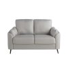 Lifestyle Solutions Birmingham Polyester Loveseat, 34-5/8”H x 55-1/2”W x 31-1/8”D, Smoke