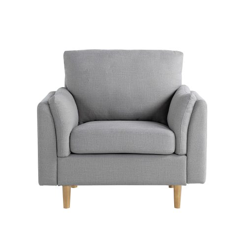 Lifestyle Solutions Santiago Polyester Guest Chair, Light Gray - Image 2