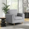 Serta® Ashland Mid-Back Office Chair, Light Gray/Chrome 3