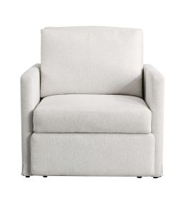 Serta Berkeley Fabric Convertible Guest Chair, Cream 2