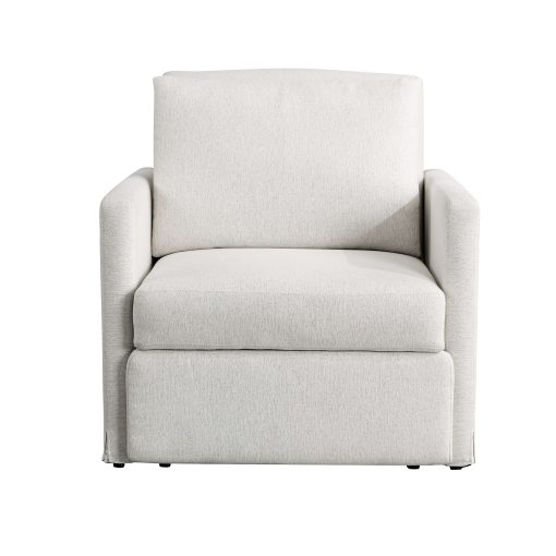 Serta Berkeley Fabric Convertible Guest Chair, Cream - Image 2