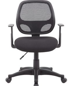 Boss Office Products Commercial Grade Ergonomic Mesh High-Back Task Chair With Arms, Black 2
