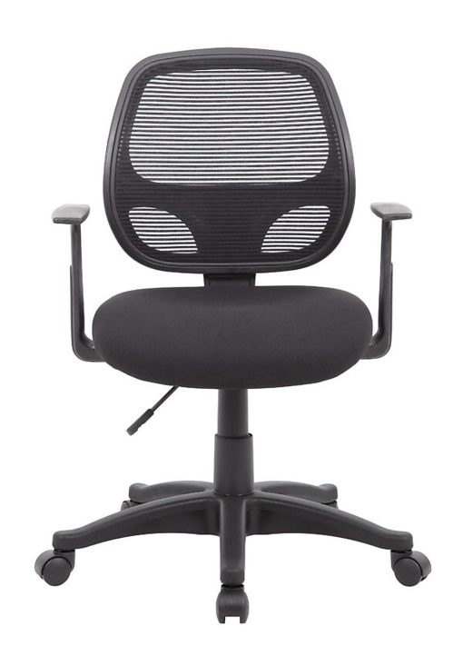 Boss Office Products Commercial Grade Ergonomic Mesh High-Back Task Chair With Arms, Black - Image 2