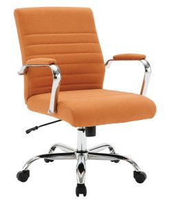 Office Star Ergonomic Fabric Mid-Back Office Task Chair, Nutmeg